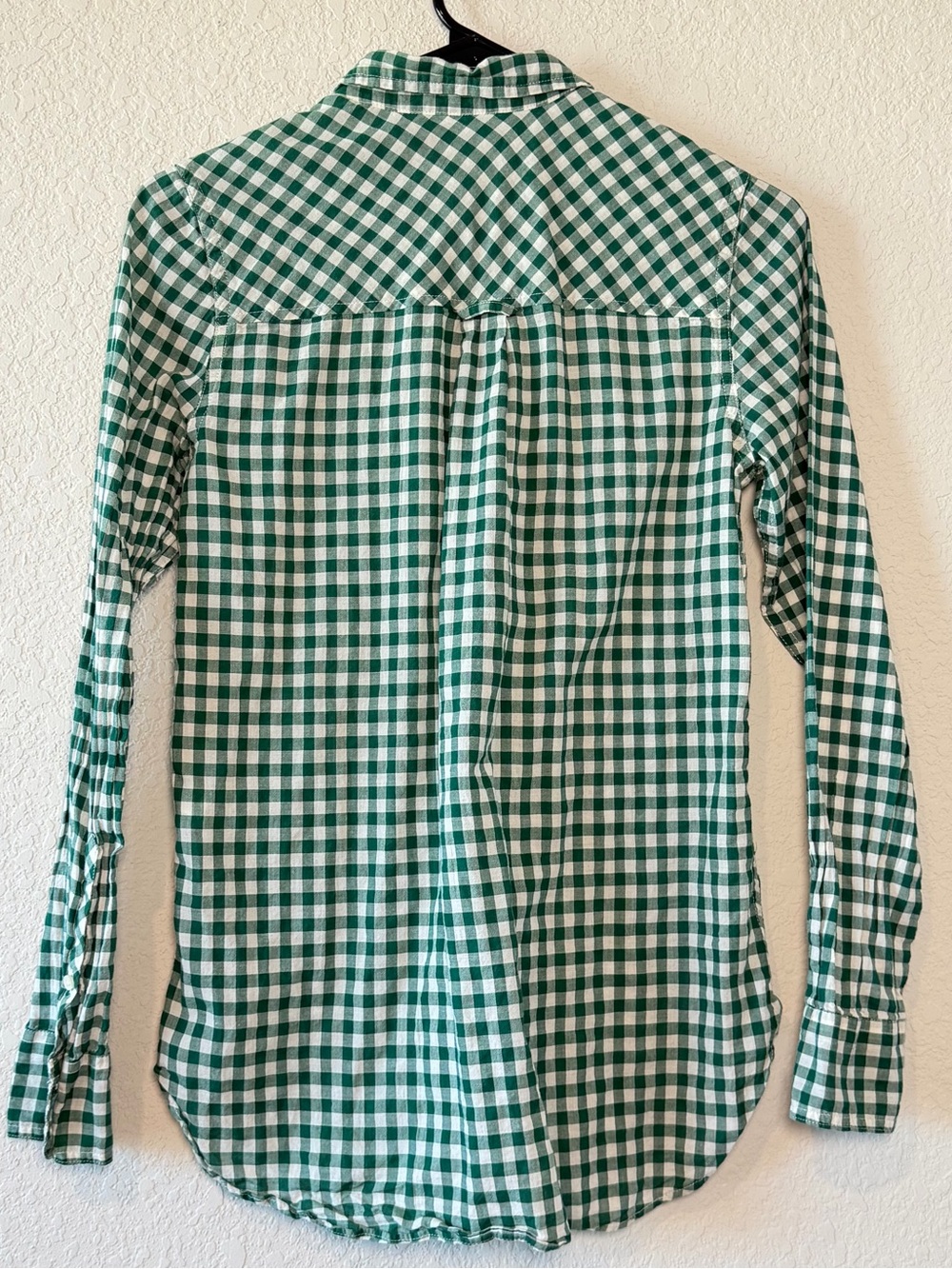 J. Crew Green and White Gingham Button-Down Shirt - Picture 2 of 6